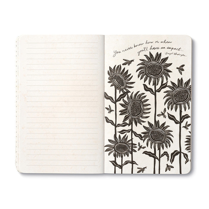 “The heart that gives, gathers.” —Marianne Moore Softcover Journal