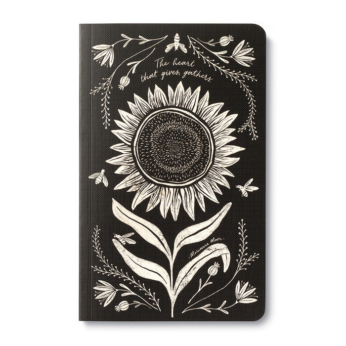 “The heart that gives, gathers.” —Marianne Moore Softcover Journal