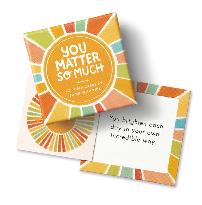 Colorful card set with 'You Matter So Much' message on a white background