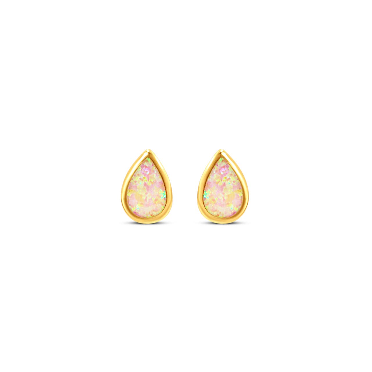 Pink Opal "Drop of Rosé" Stud Earrings