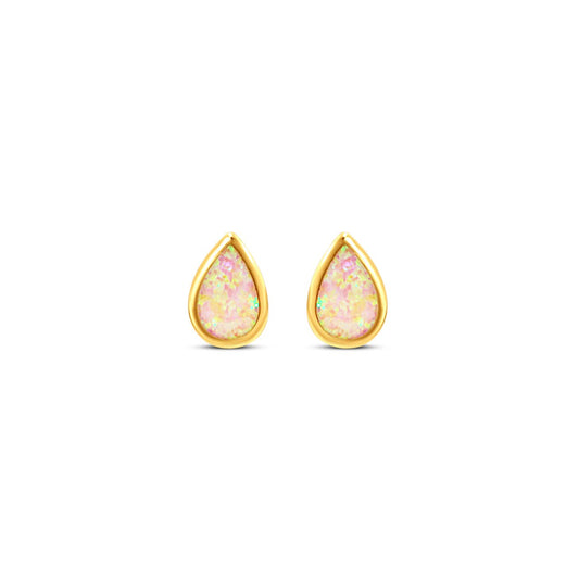 Pink Opal "Drop of Rosé" Stud Earrings