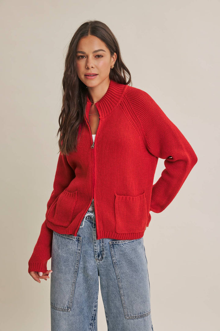 The Parker Two-Way Zip Sweater Jacket