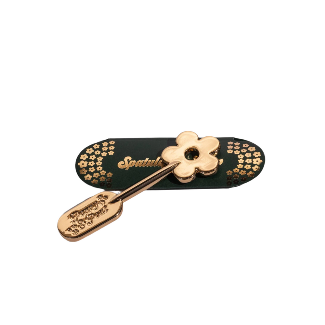 Lip Care Spatula, Gold Daisy