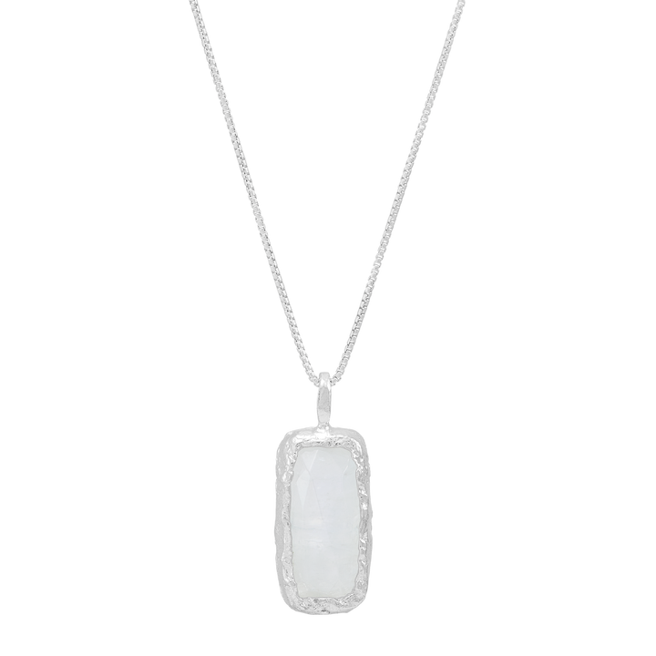 'Moonlit' Sterling Silver Natural Moonstone Pendant