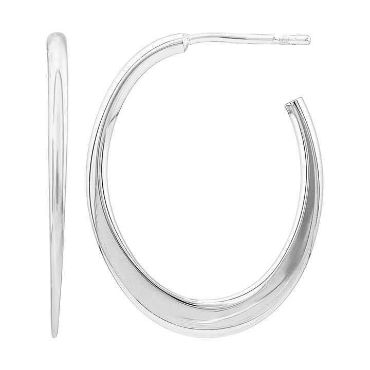 'Shining Light' Hoop Earrings in Sterling