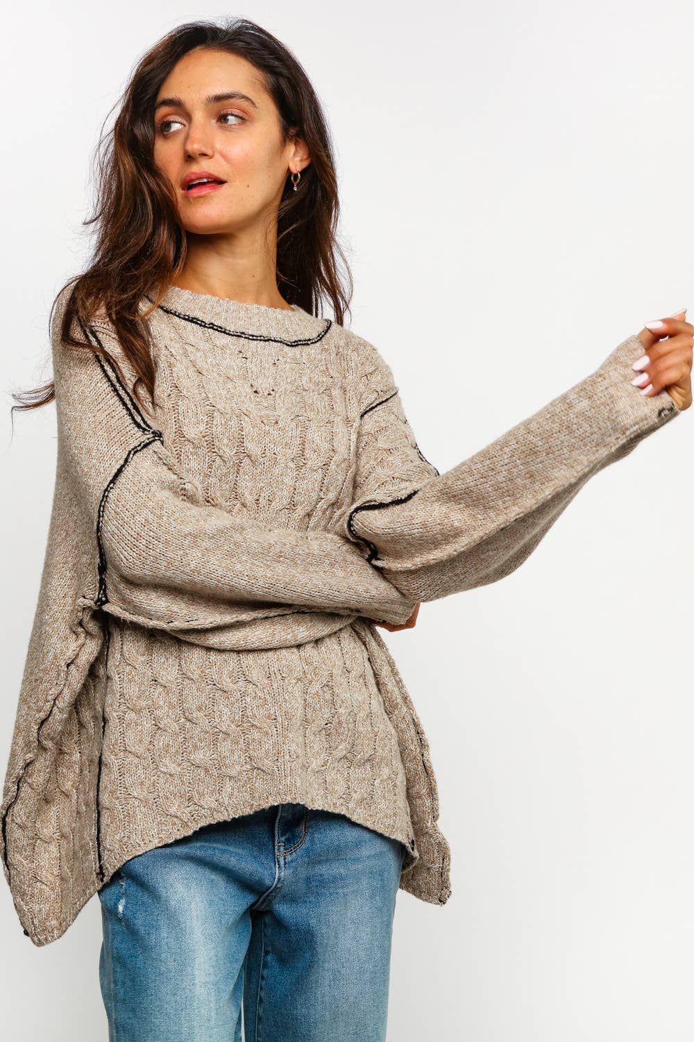 Cable Knit Sweater | Plus