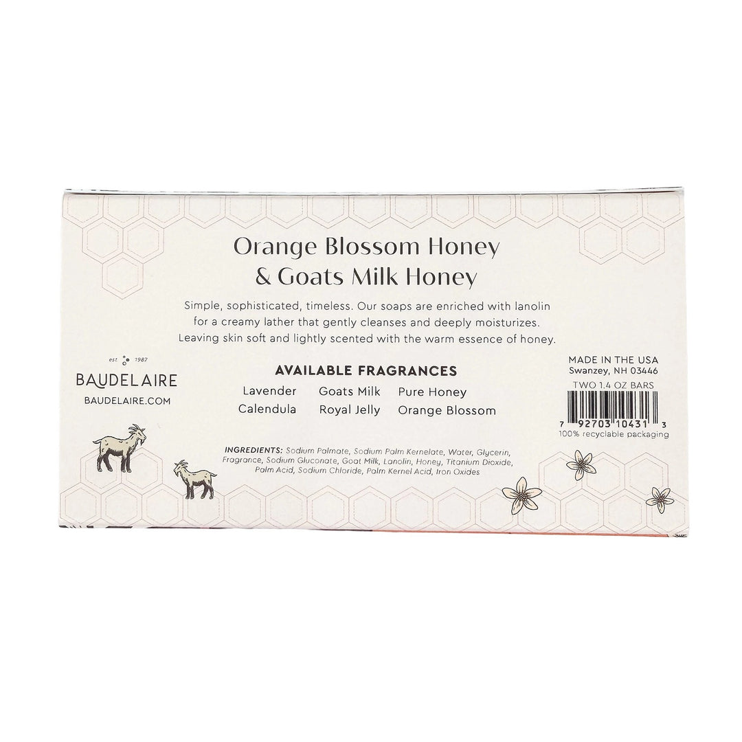 Orange Blossom/Goats Milk Honey Soap 1.4oz - Matchbox Duo