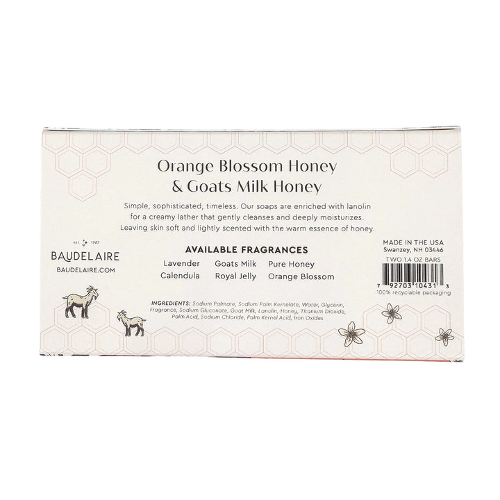 Orange Blossom/Goats Milk Honey Soap 1.4oz - Matchbox Duo