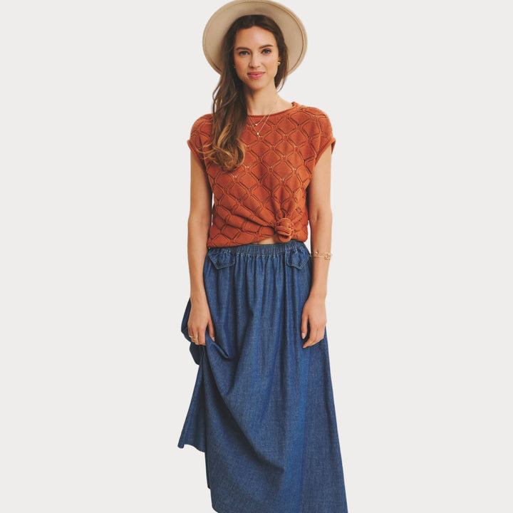 Timeless Textured Cable-Knit Top