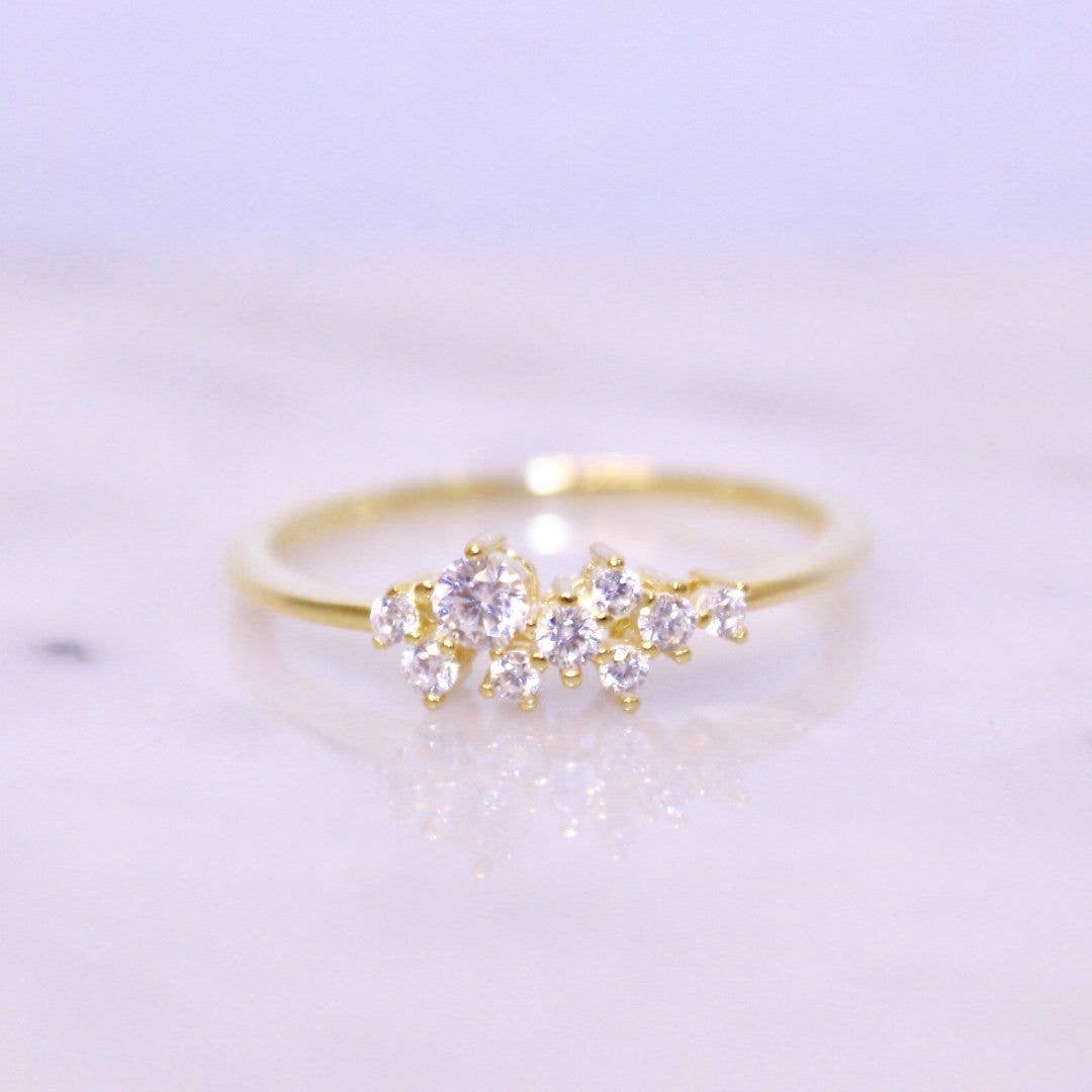 Sparkling Cubic Zirconia Fizz Ring