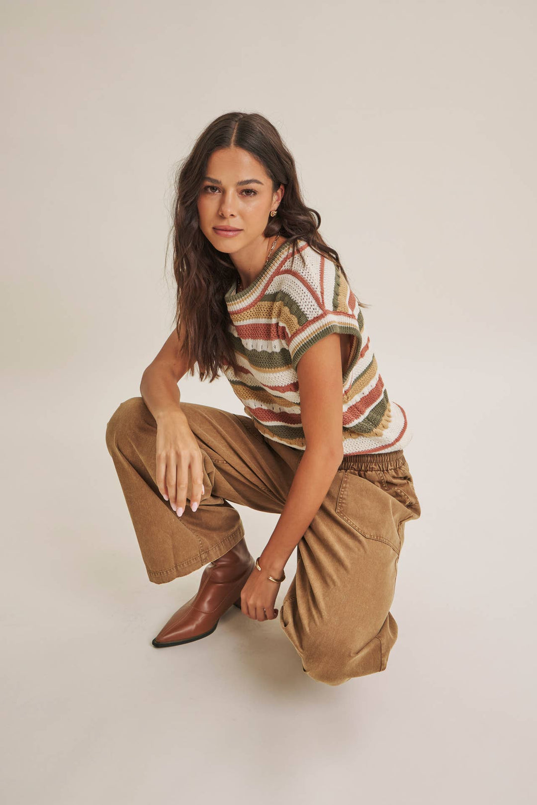 The Morgan Textured Stripe Sweater Vest