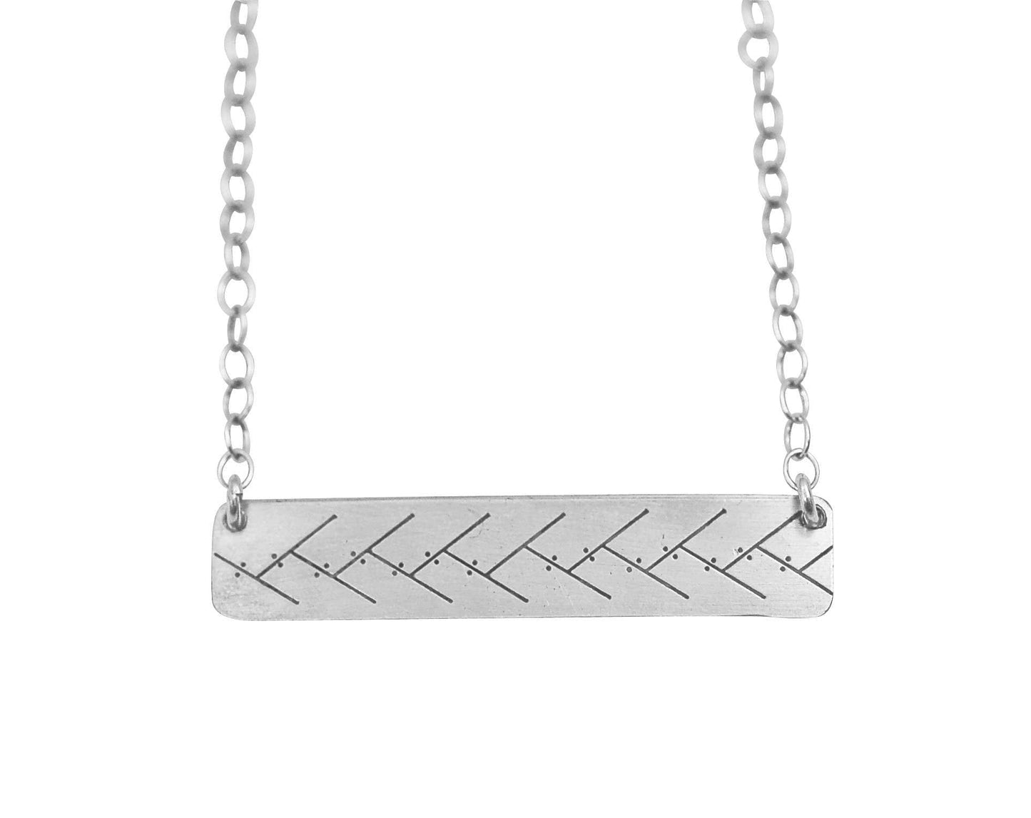 XC Ski Tracks Necklace