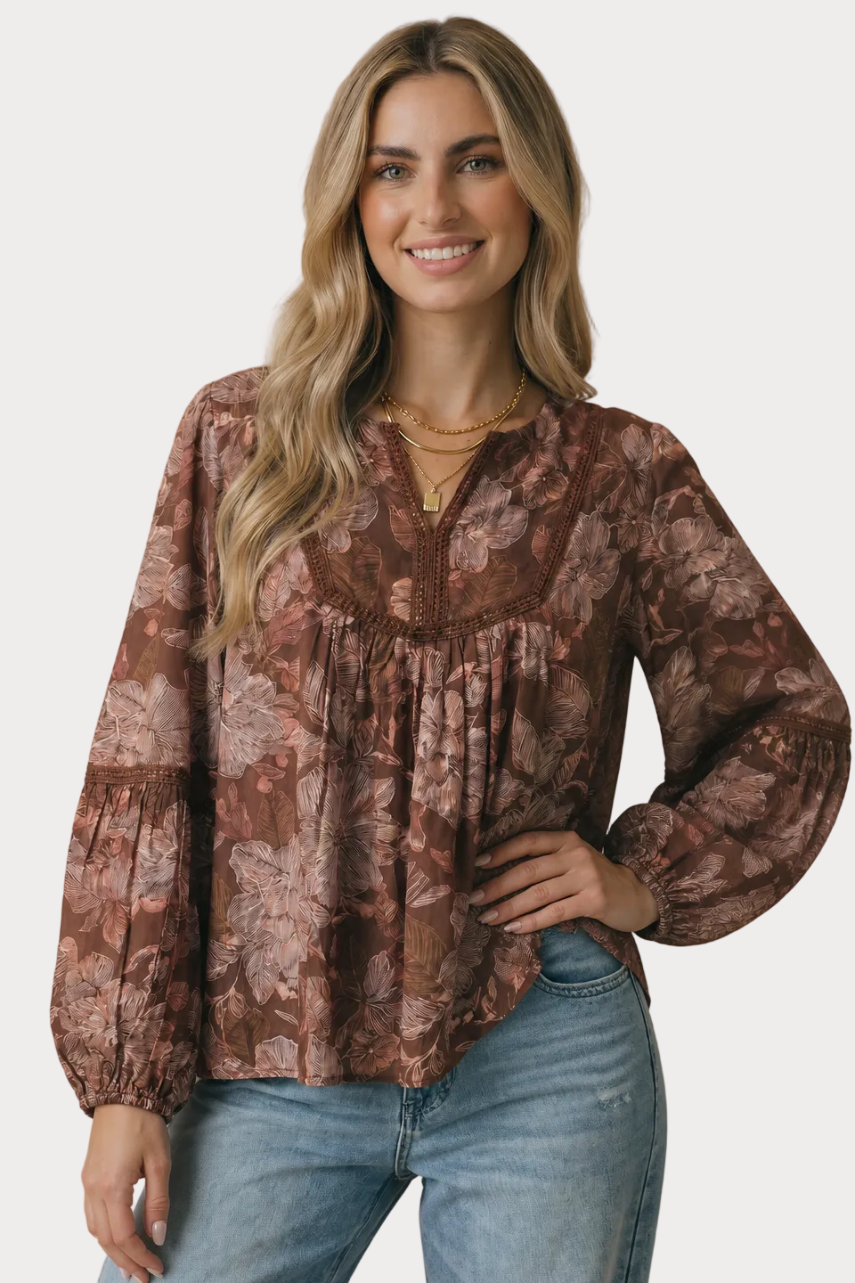 Wildflower Hollow Crochet Blouse