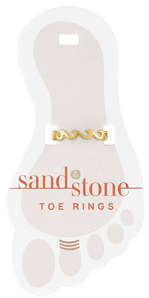 Sand & Stone: Gold Infinity Wave Toe Ring