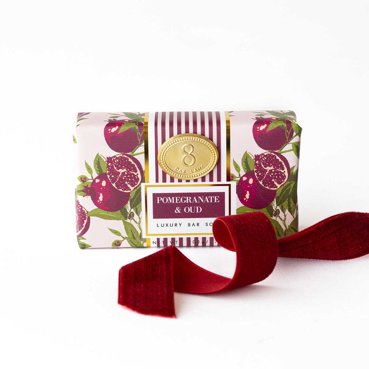 Pomegranate & Oud Wrapped Bar Soap, 7oz