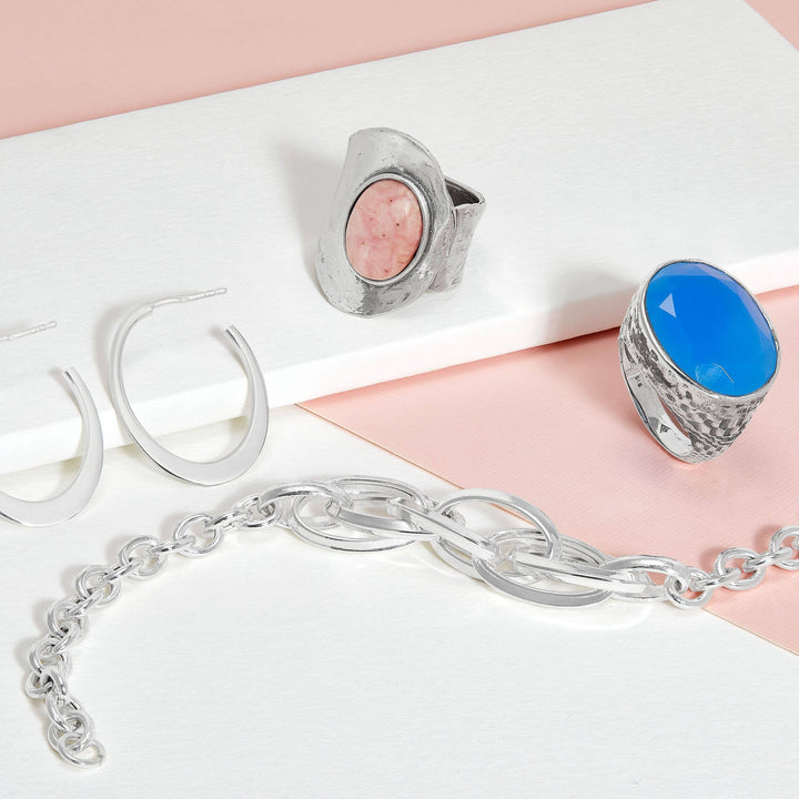 'Shining Light' Hoop Earrings in Sterling