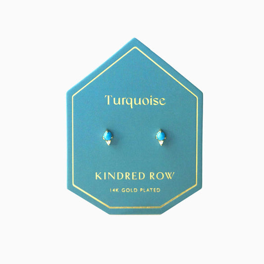 Turquoise Gemstone Stud Earrings