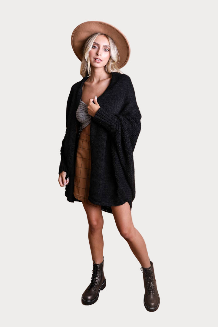 Bat Sleeve Knit Cardigan – Effortless Boho Layers