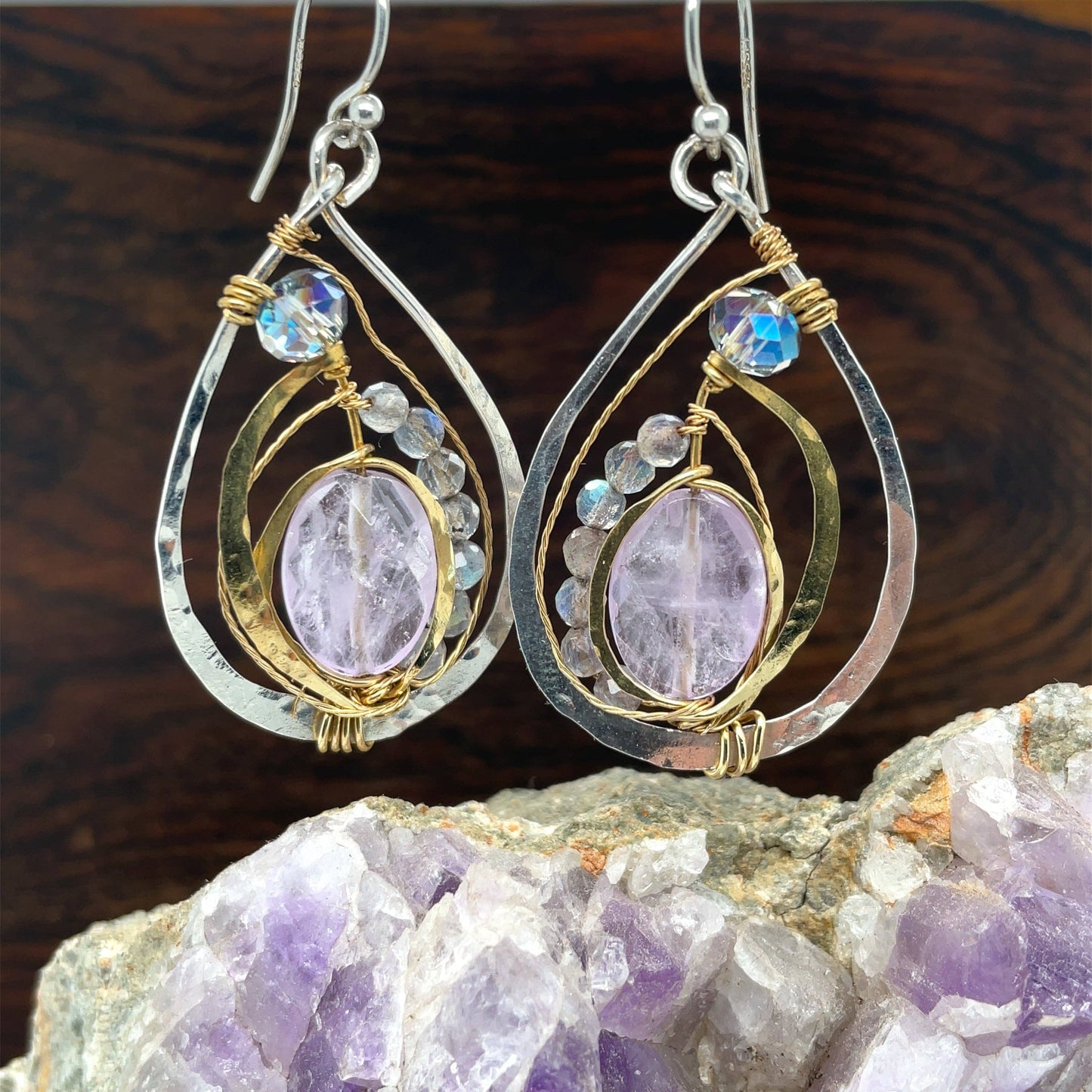 Lilac Amethyst Drop Earrings