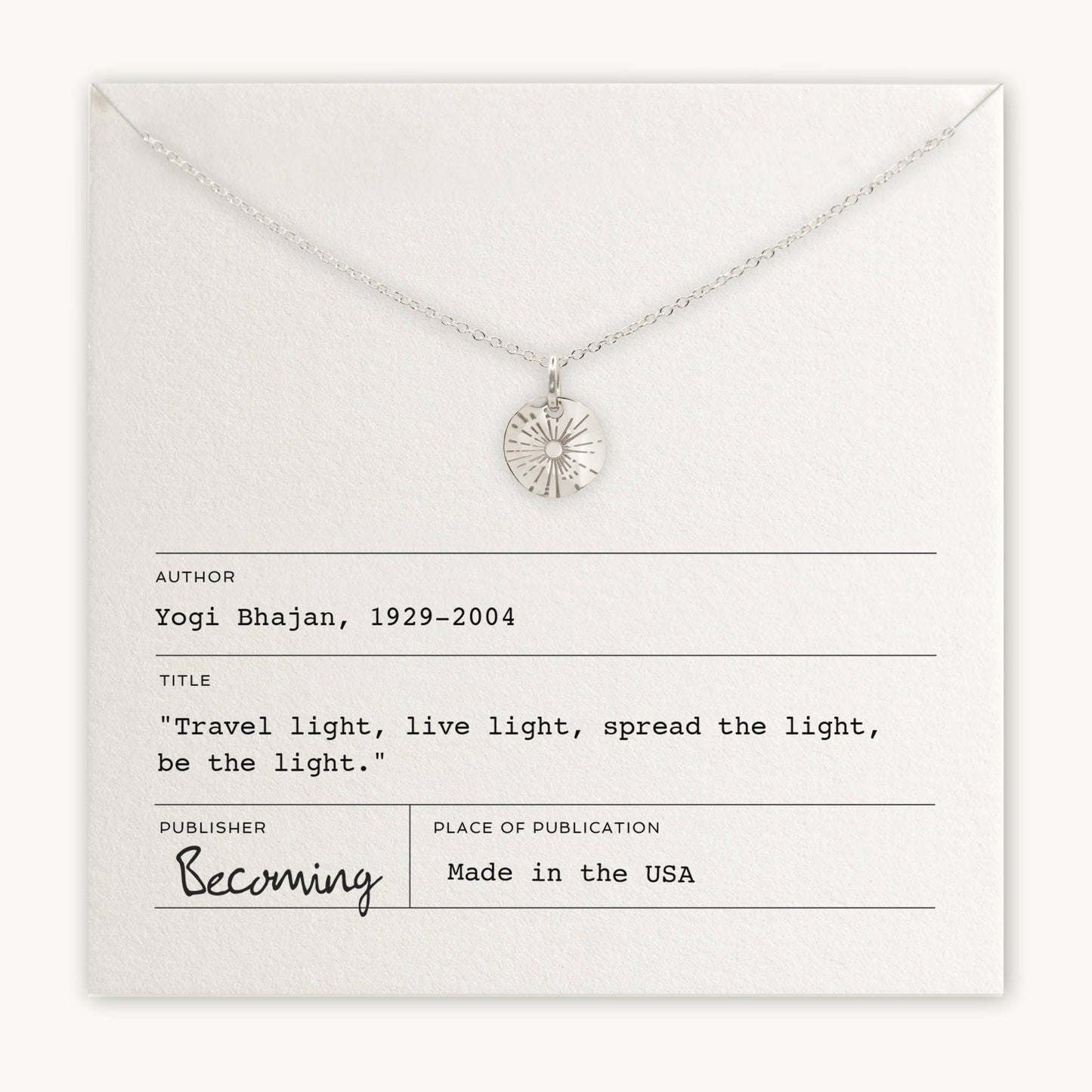 Be The Light Necklace