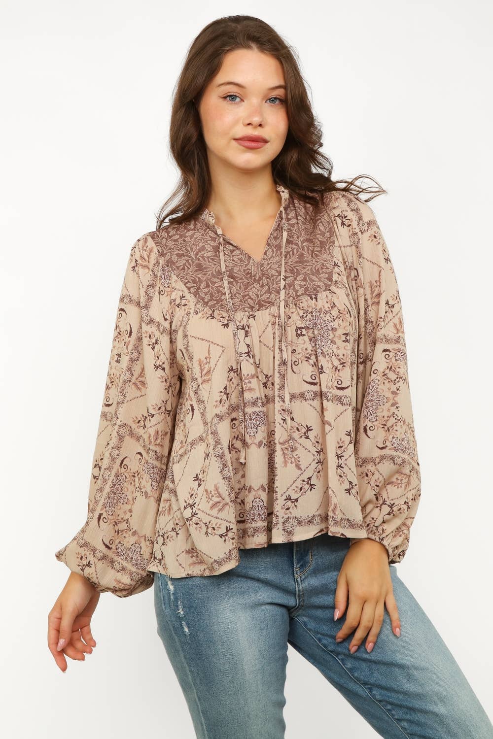 Plus Size Bohemian Blouse