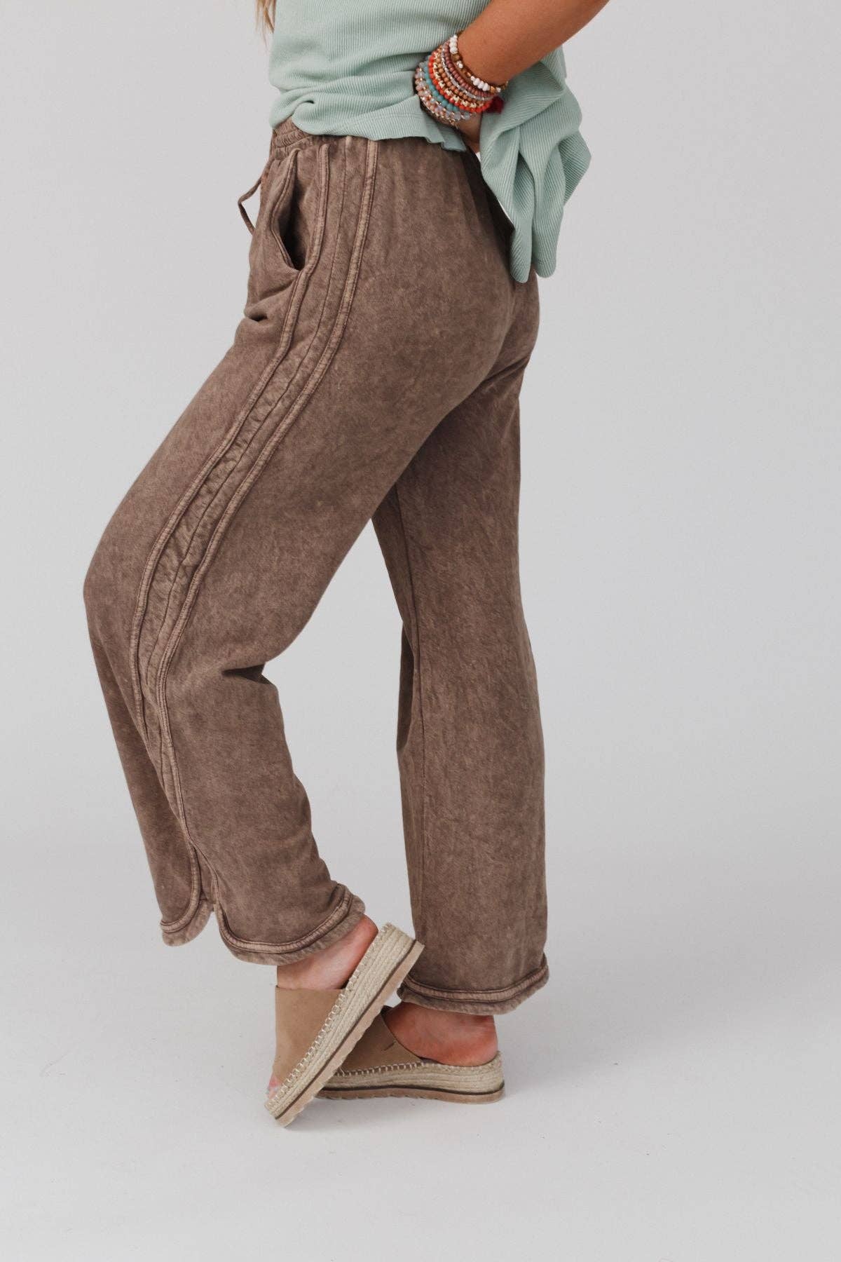 So Comfy Wide Leg Full Pant - New Mocha