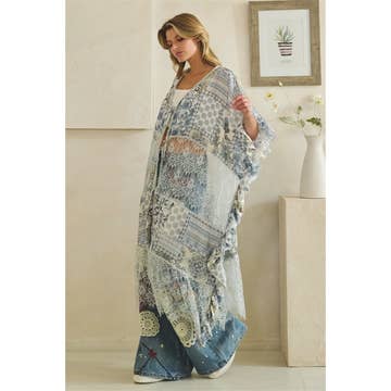 Boho Lace Mix Media Duster
