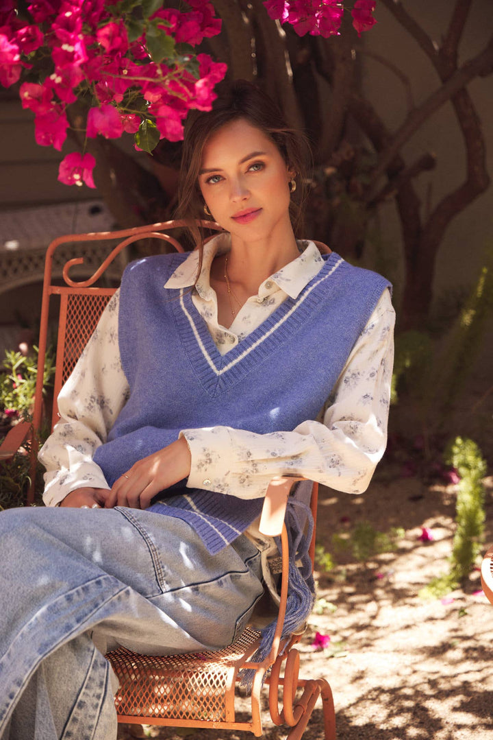 Airy Cotton Gauze Floral Shirt | Relaxed Oversized Button-Down