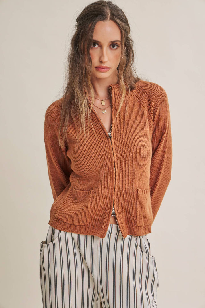 The Parker Two-Way Zip Sweater Jacket