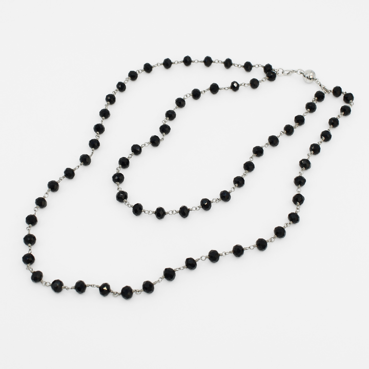 Crystal Rosary Beaded Layering Necklace – 6 Colors