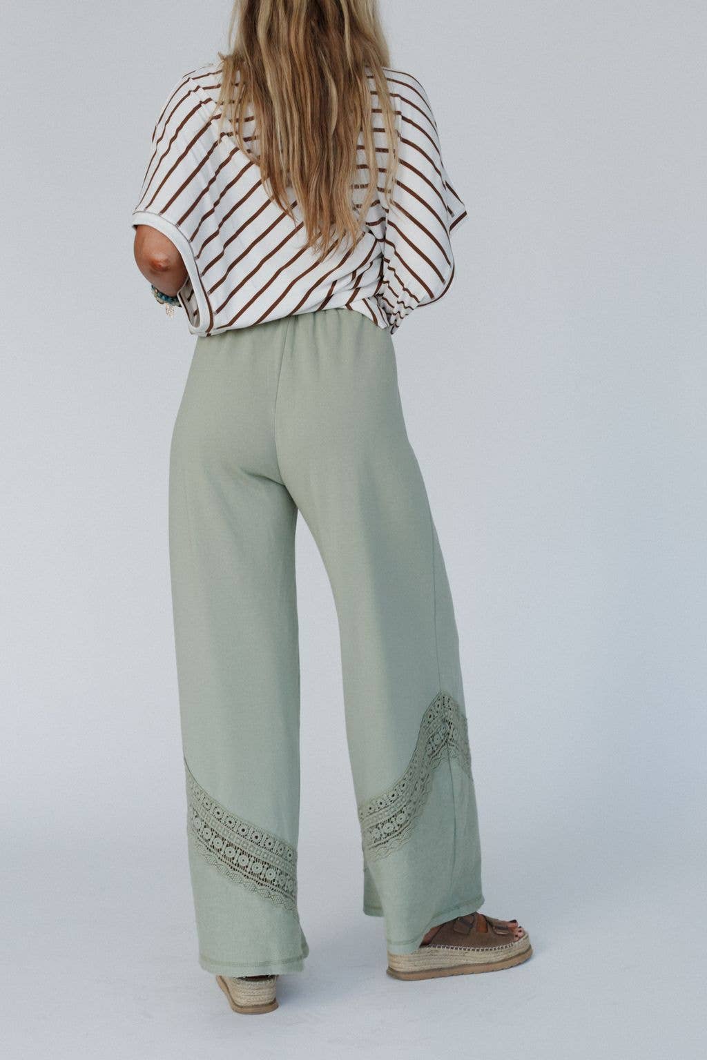 Lyrical Wide Leg Pants - Green