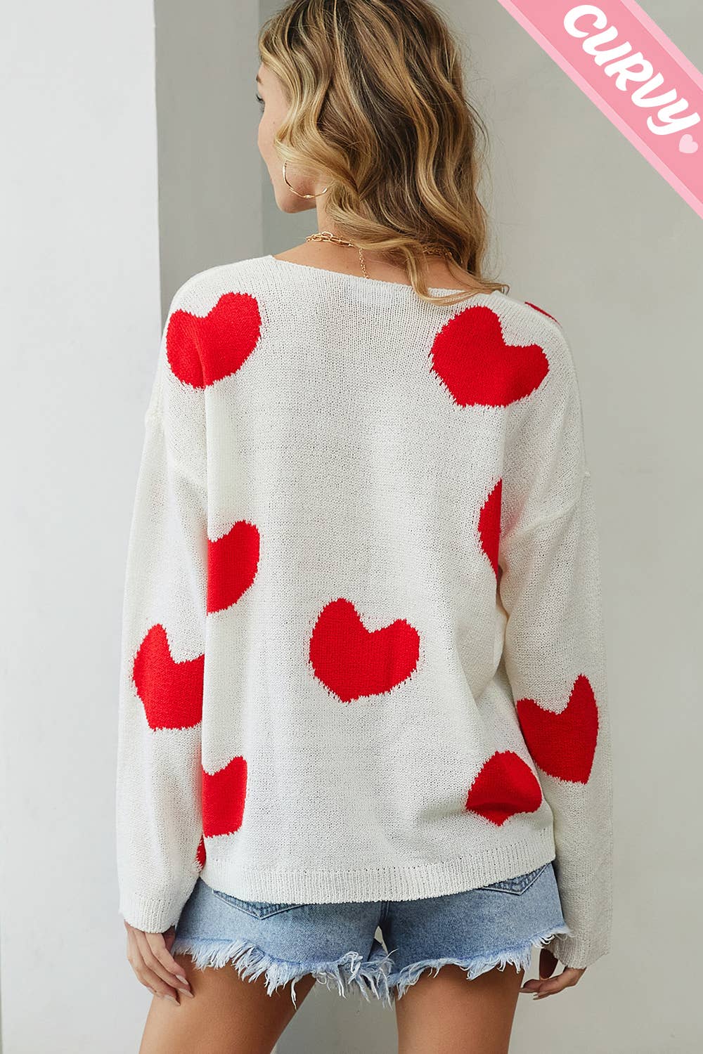 Heart Sweater - Plus Size