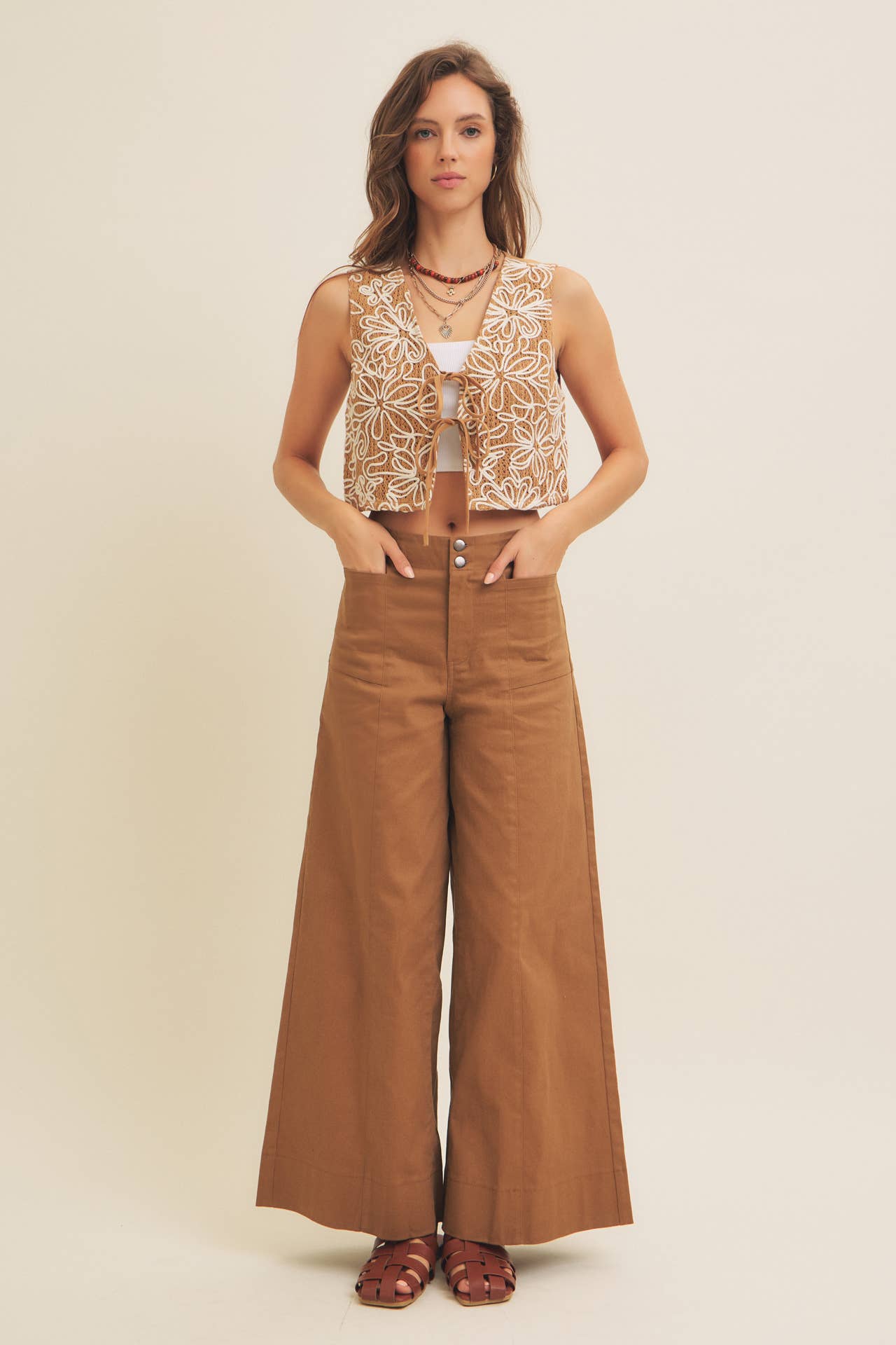 FLATTERING WIDE LEG FULL-LENGTH STRETCHY PANTS