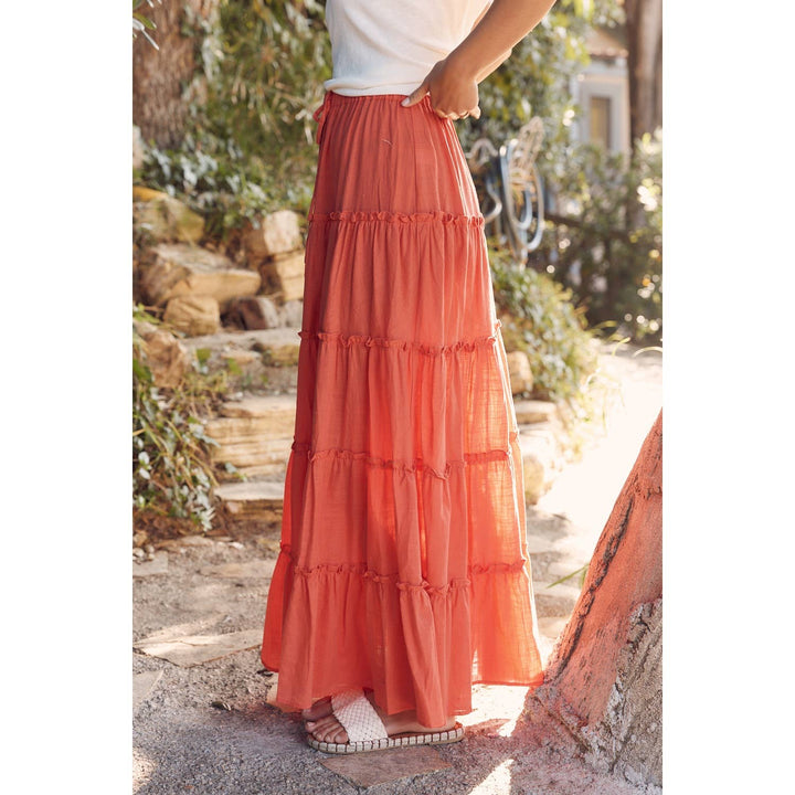 Boho Tiered Maxi Skirt