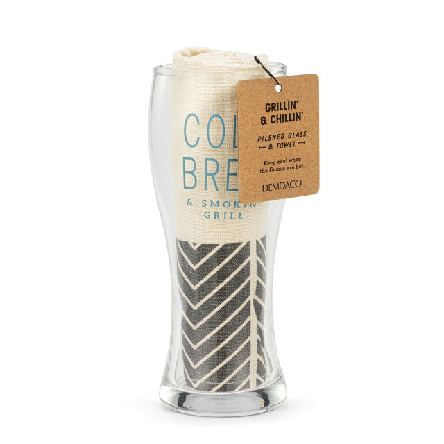 Glass & Towel Set - Cold Brew Pilsner