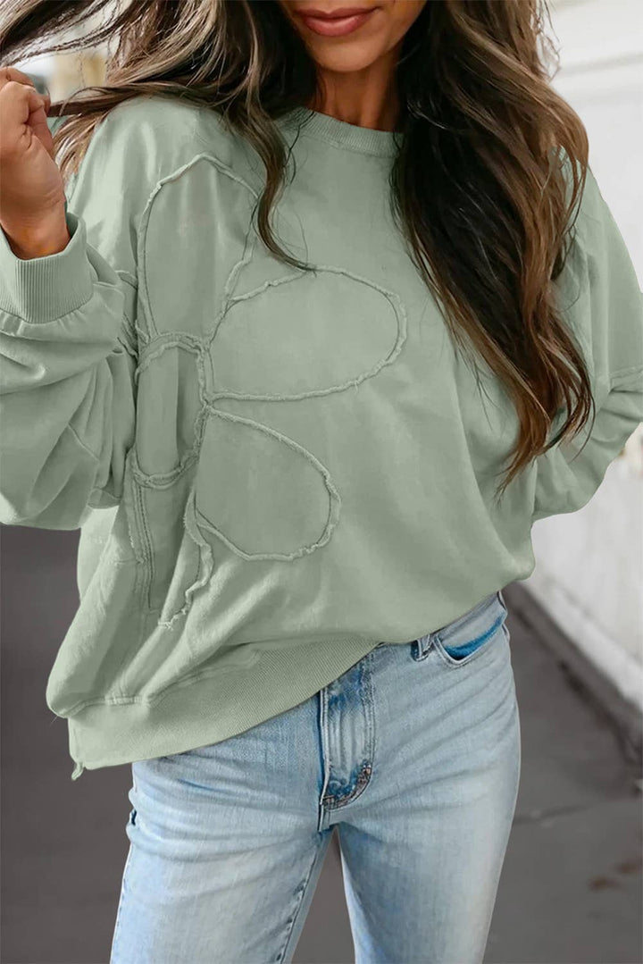 Flower Patch Drop Shoulder Loose Fit Top | S-XL