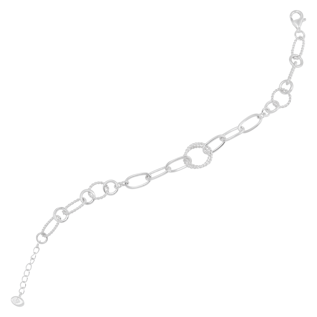 'Incandescent Glow' Silver Link Bracelet