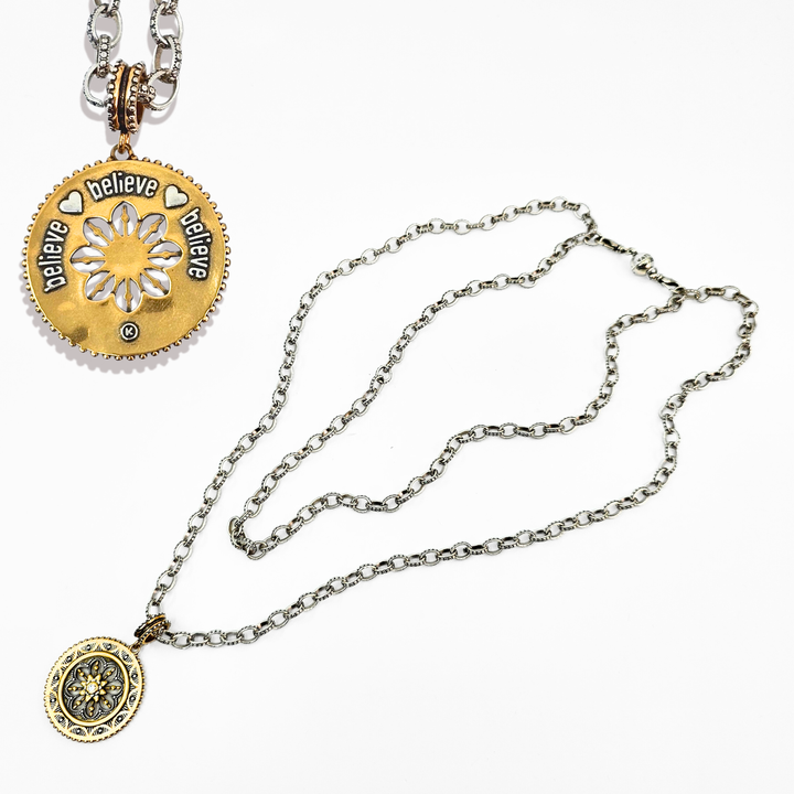 Believe Mandala Crystal Statement Necklace