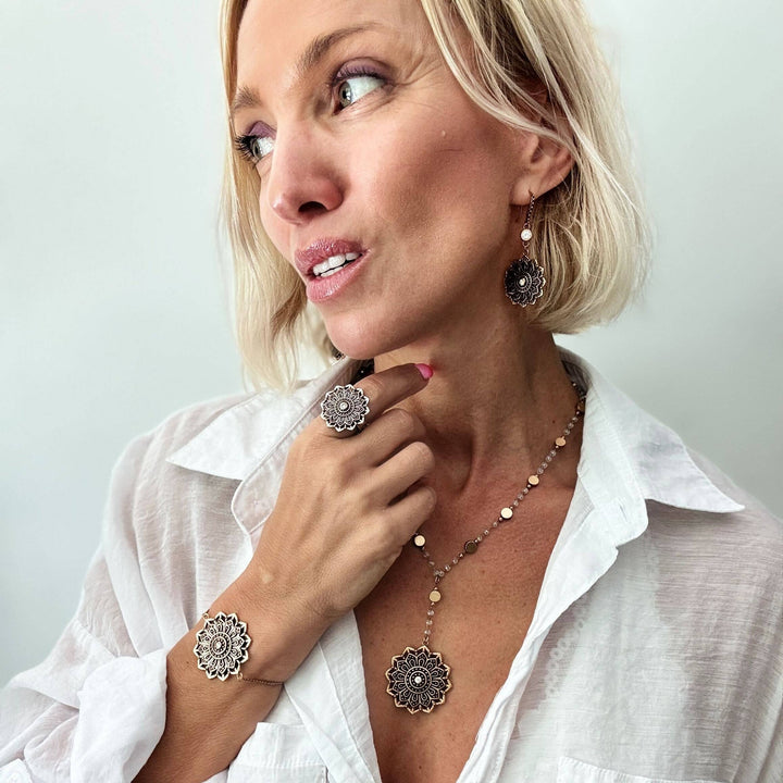 Remember Who You Are Crystal Mandala Pendant Necklace