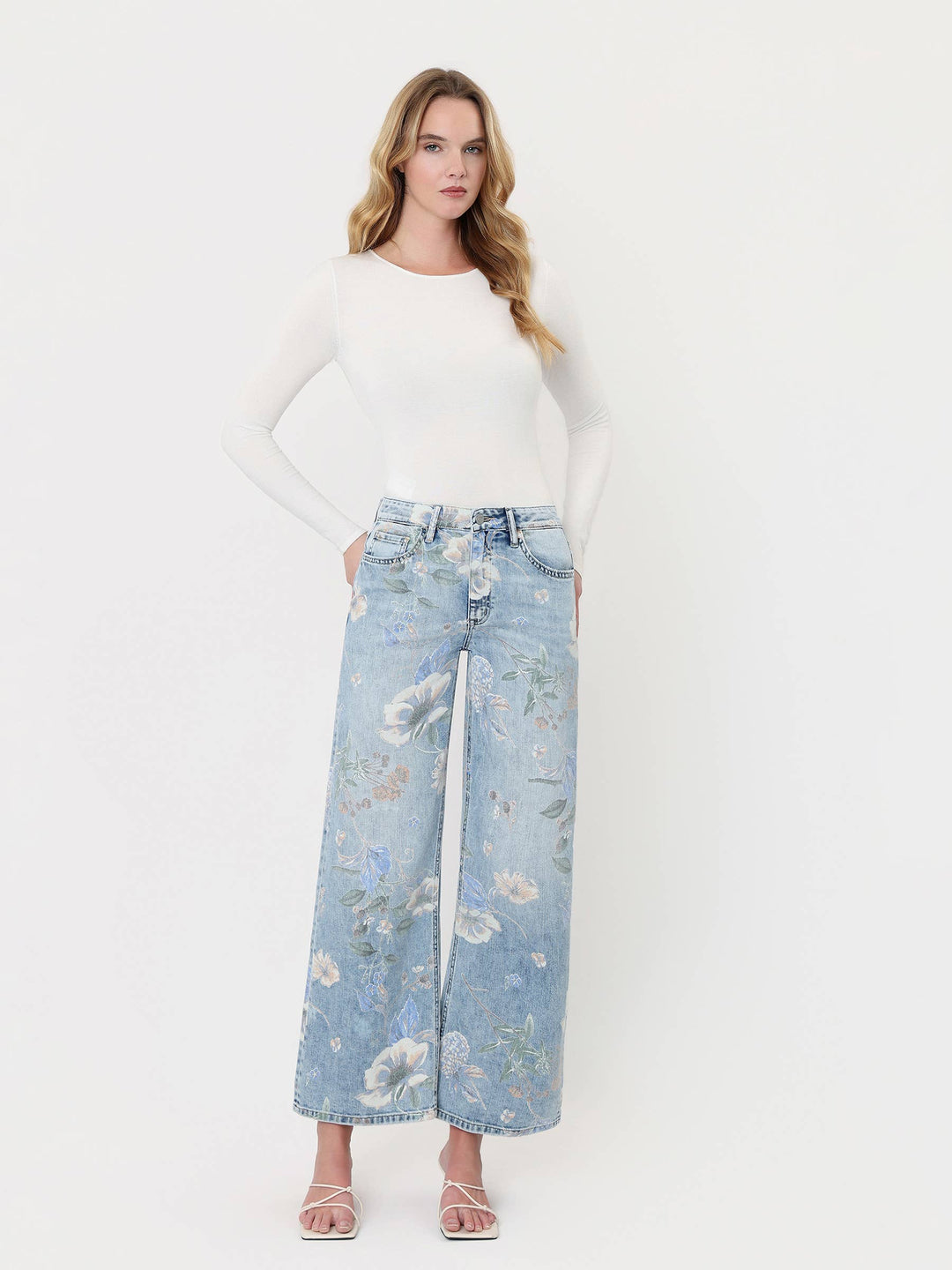 Cheryl - Floral Vintage Flare Jeans