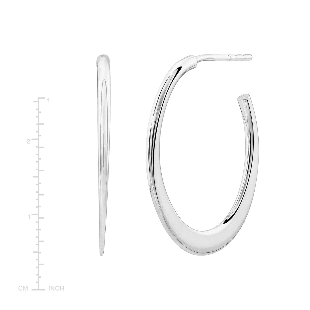 'Shining Light' Hoop Earrings in Sterling