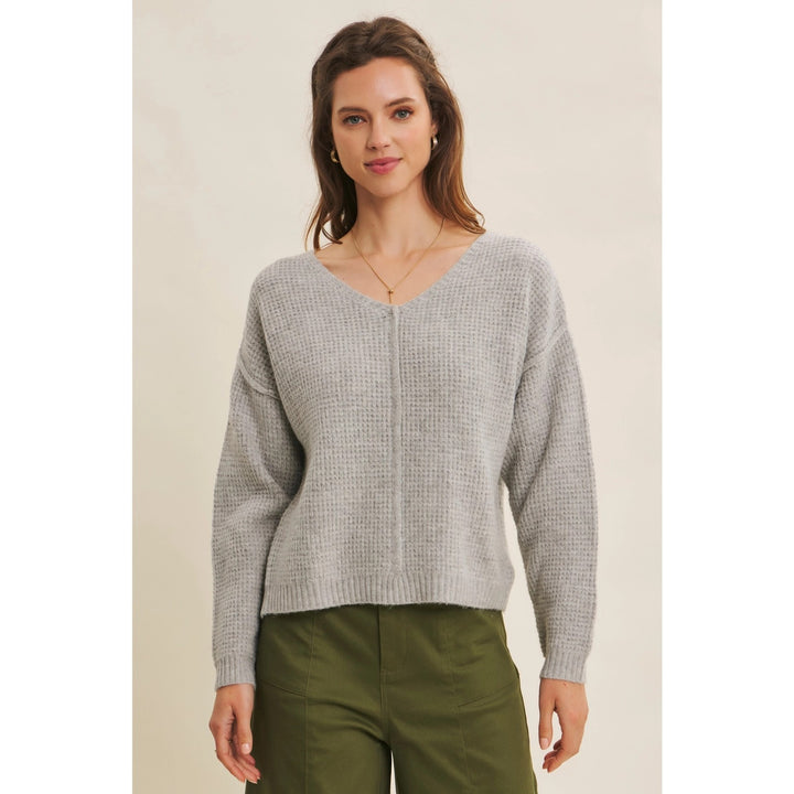The Hadley Waffle V-Neck Sweater