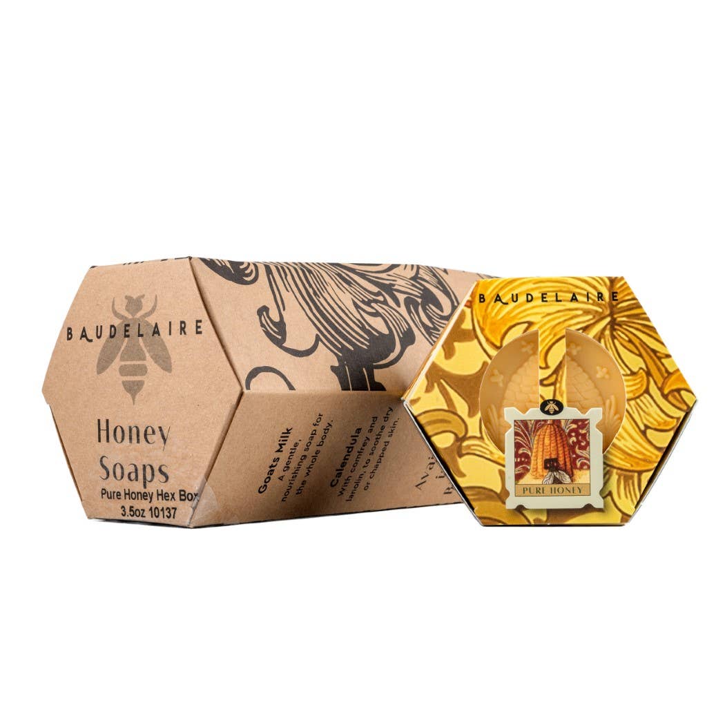 Pure Honey Honey Soap Hex Box 3.5oz