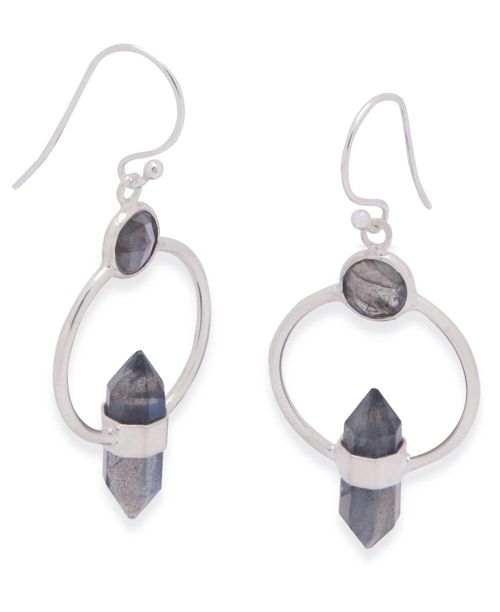 Magical Labradorite Point Earrings