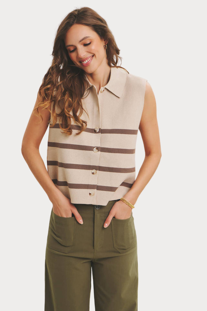 High Waisted Wide Leg Crop Pants | Linen Blend