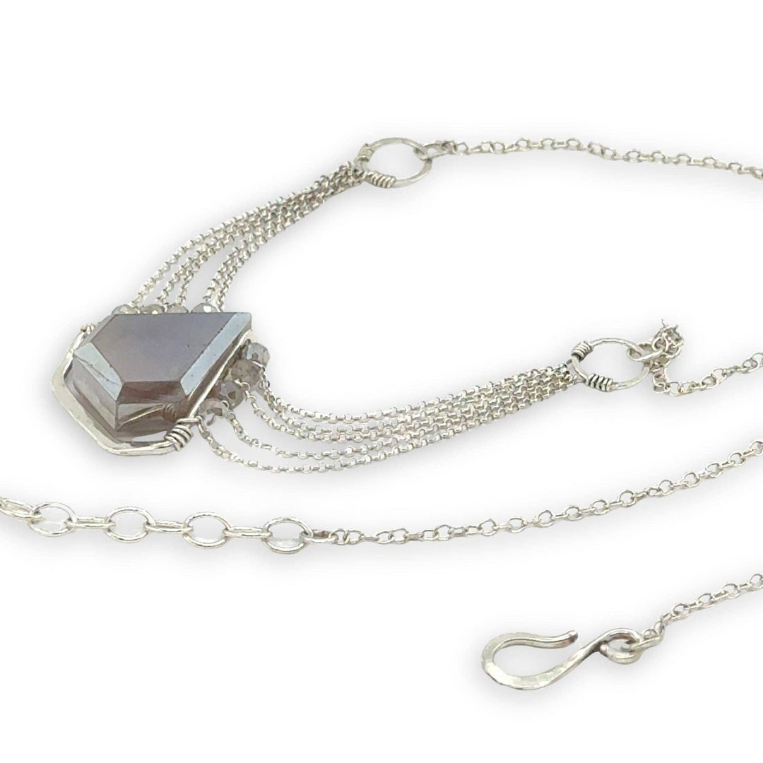 Suspended Moonstone Chain Necklace