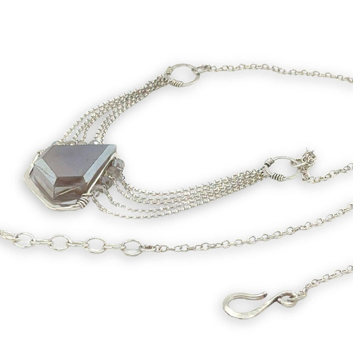 Suspended Moonstone Chain Necklace