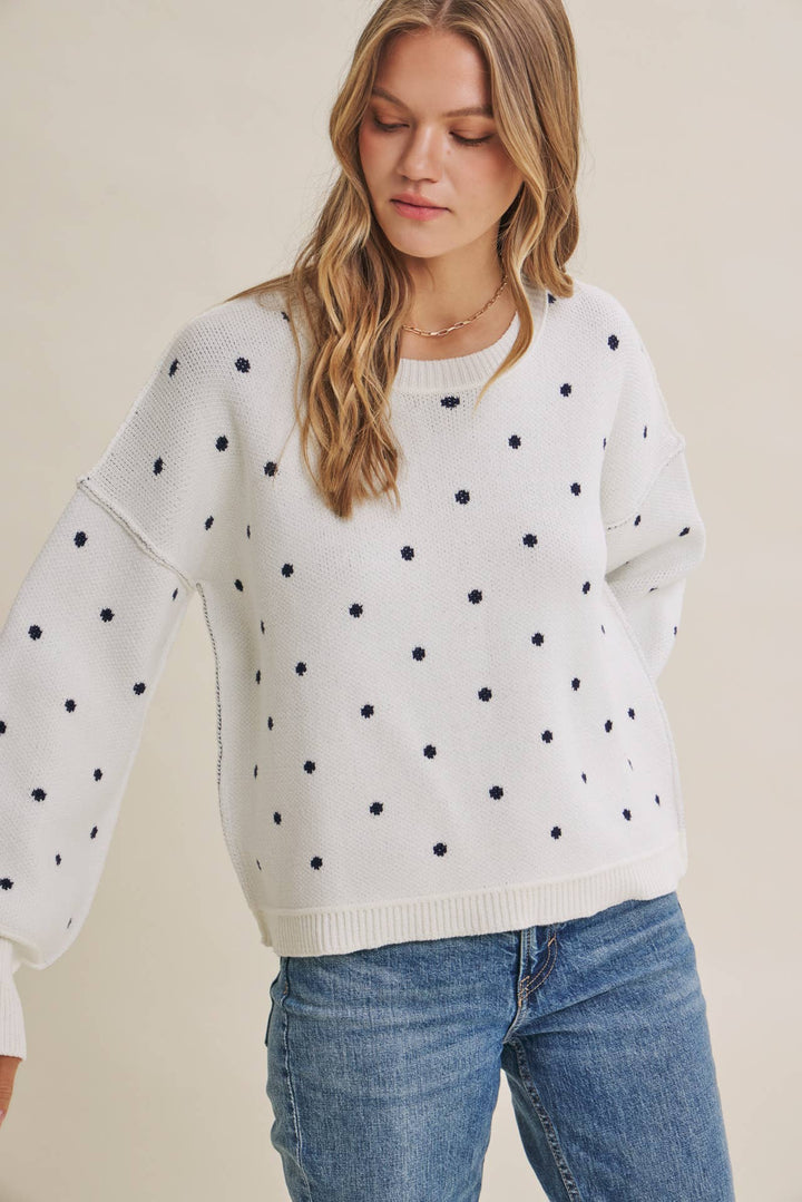 The Margot Polka Dot Sweater