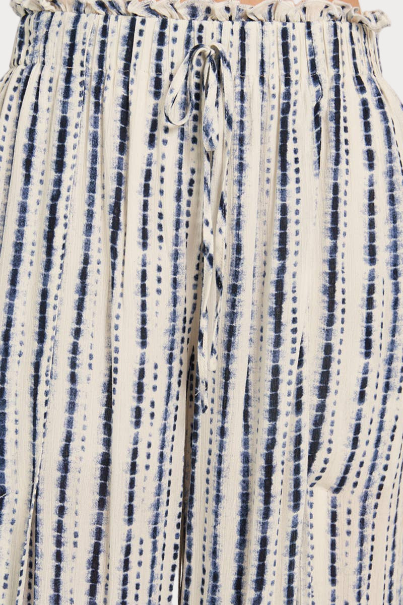 Front Slit Striped Pants
