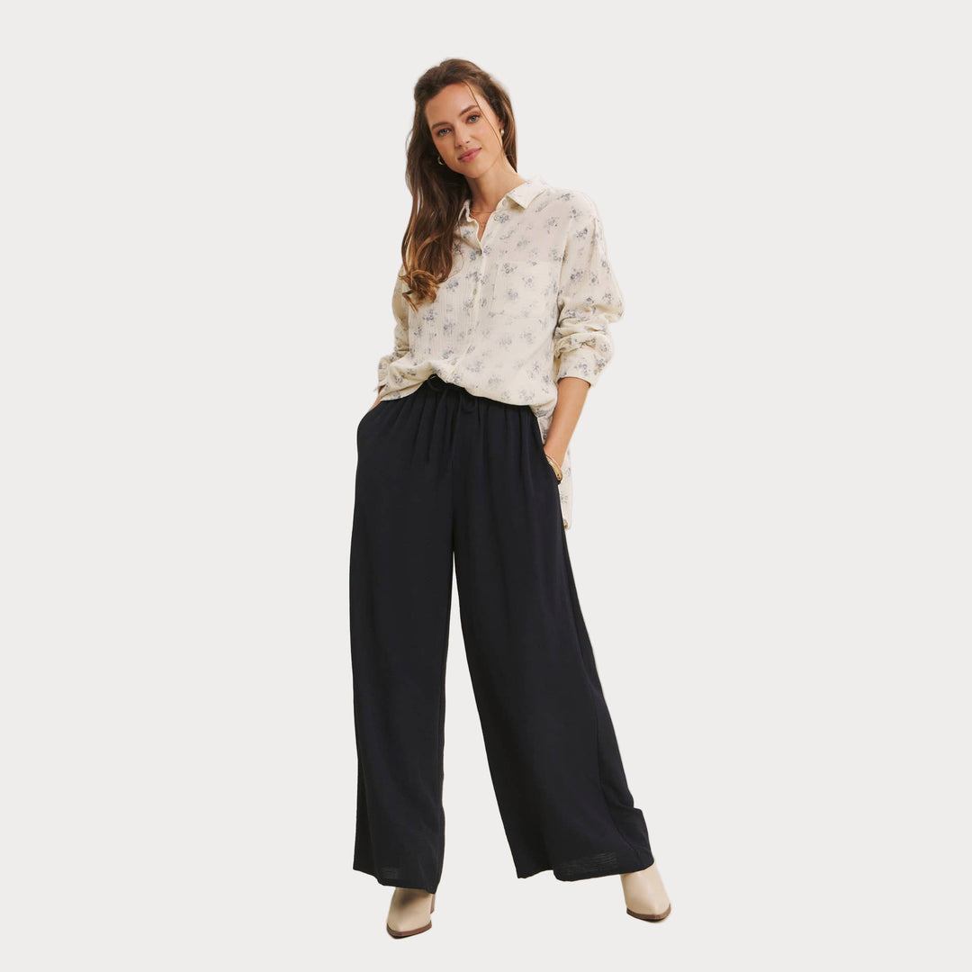 Airy Cotton Gauze Floral Shirt | Relaxed Oversized Button-Down